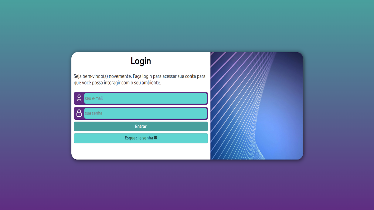 projeto tela de login